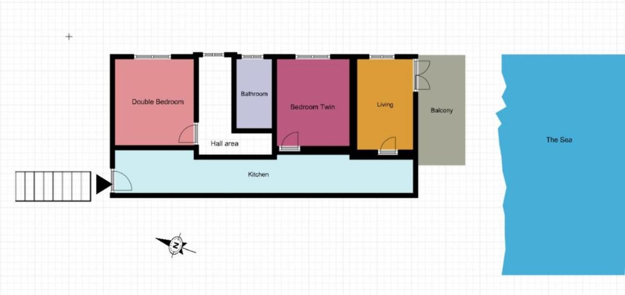 Kaminaki Beachfront Apartments Nisaki  Bagian luar foto